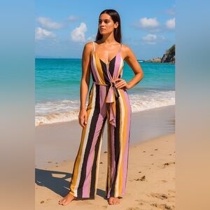 ❤️Sadie & Sage Multi Striped Jumpsuit size S